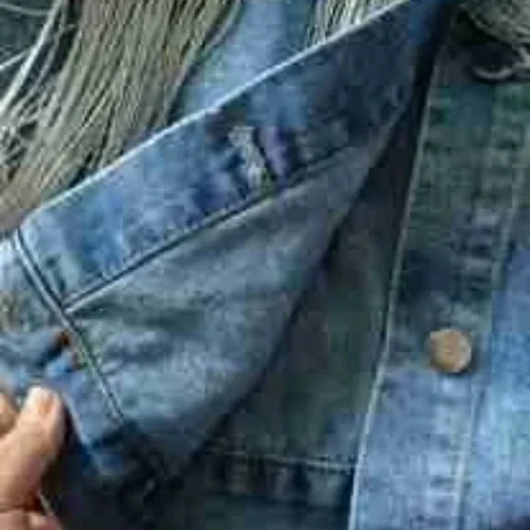 Sexy Fringe Trim Denim Jacket - Picture 11 of 11